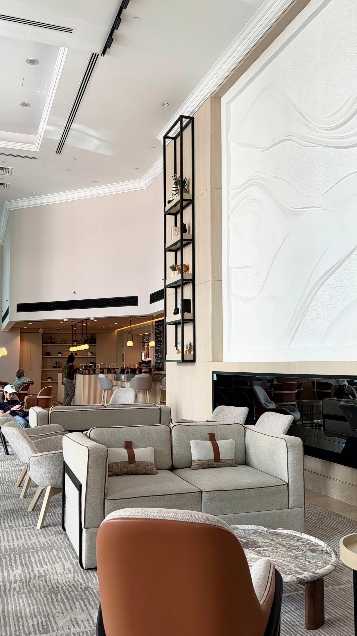 Spacious contemporary seating area
